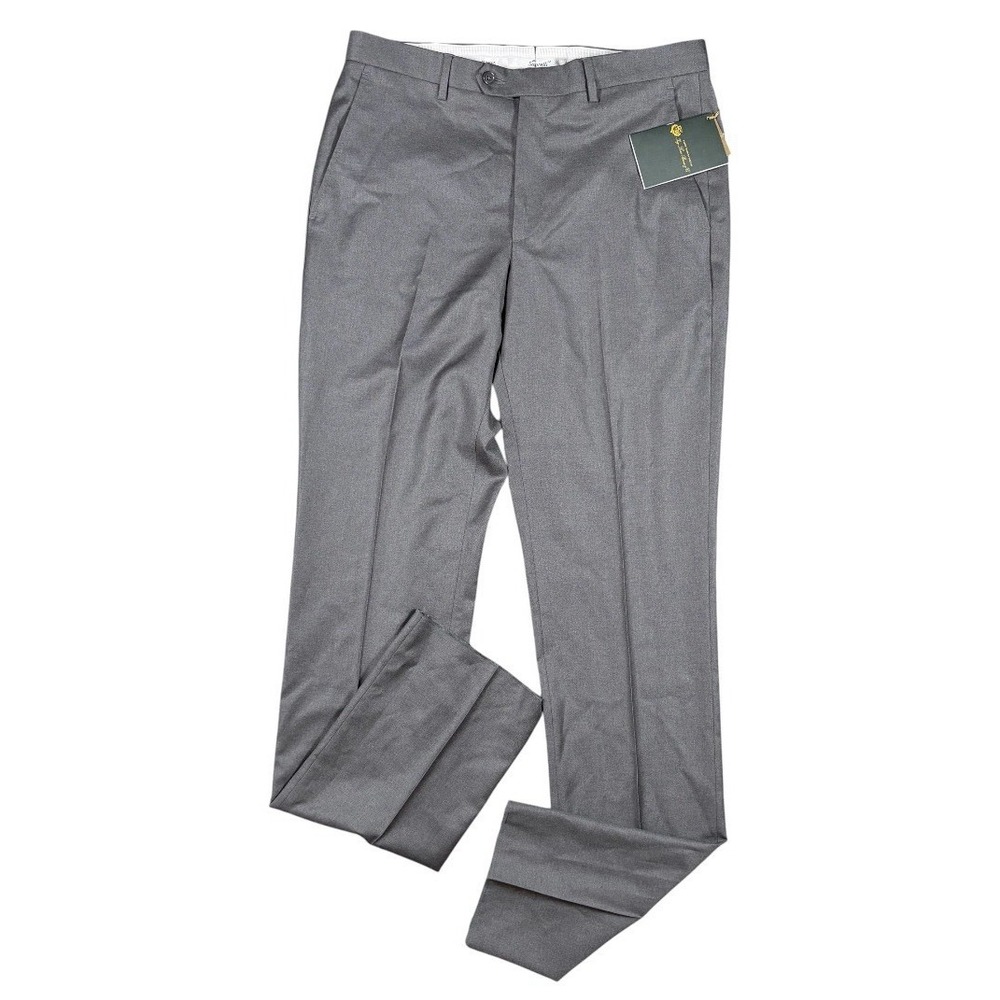 Loro Piana Flat Front Wool Dress Pants Trousers 34x36 Unhemmed Santorelli NWT
